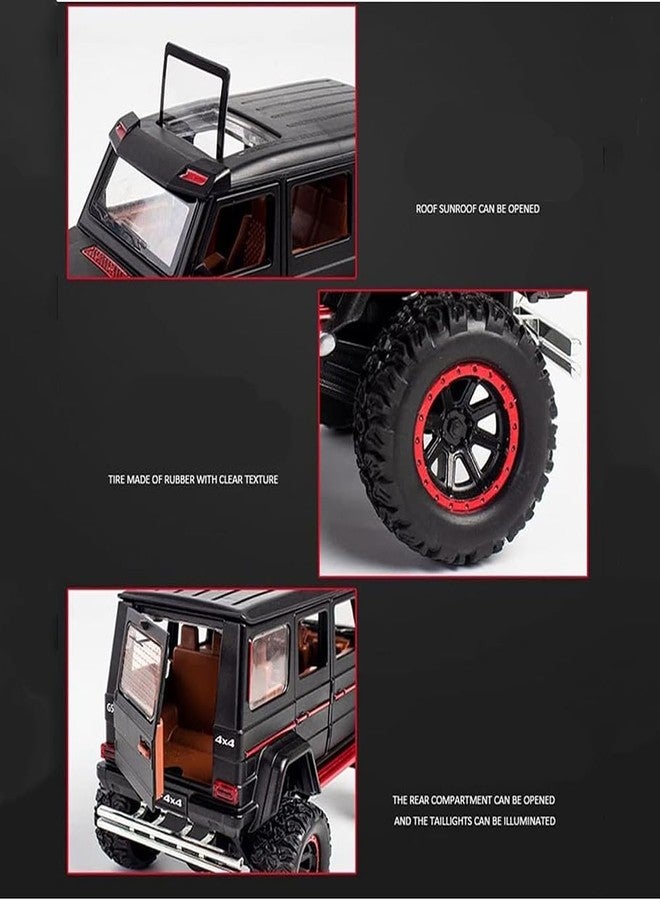 سيارة AMG 4X4 من Coelon Exclusive Alloy بمقياس 1:32 مصنوعة من المعدن المصبوب، نموذج سيارة لعبة، تعمل بالسحب للخلف مع أبواب قابلة للفتح وإضاءة، ألعاب سيارات للأطفال - Image 4